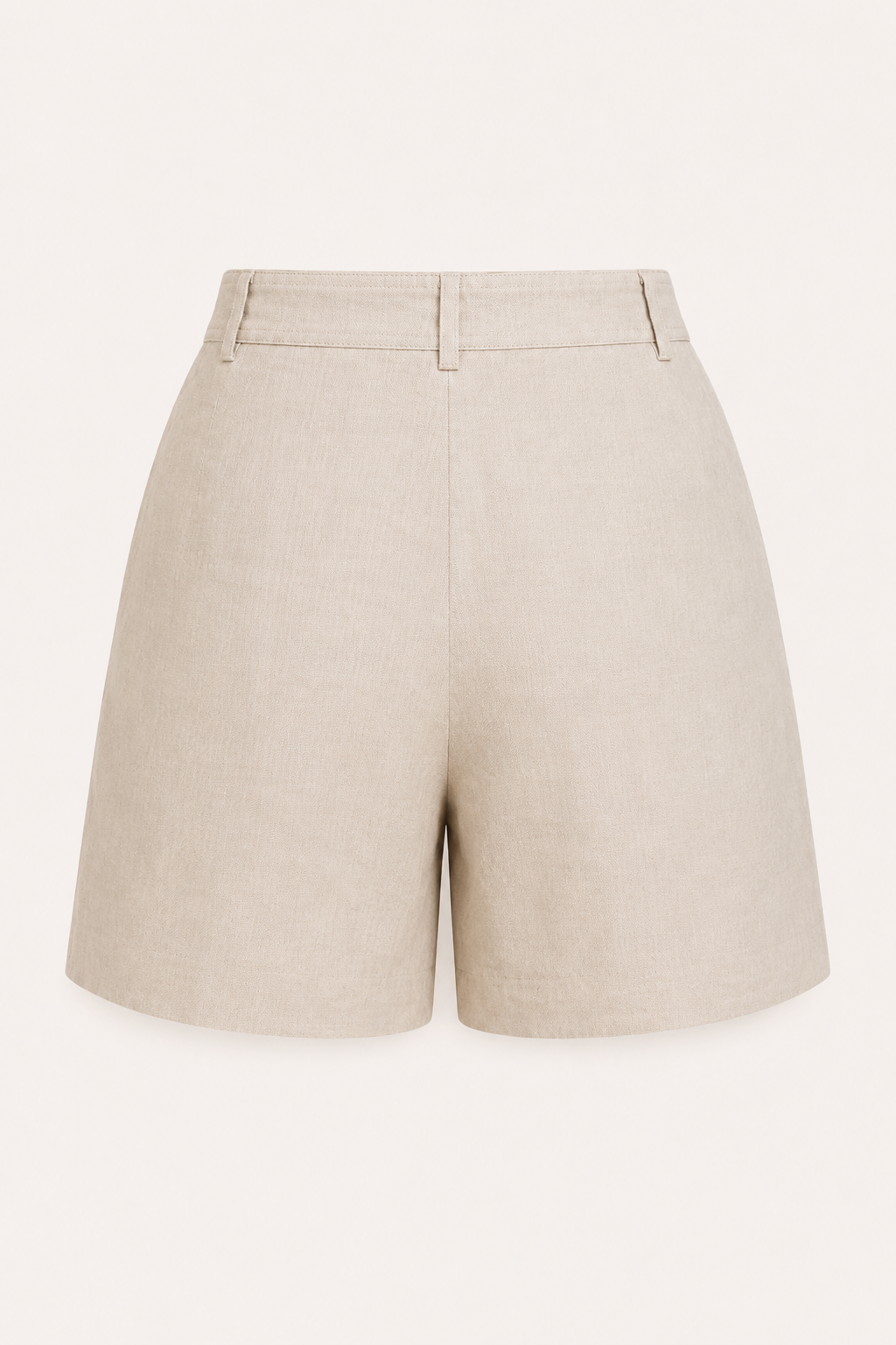 Pantaloni corti plissettati con vita alta