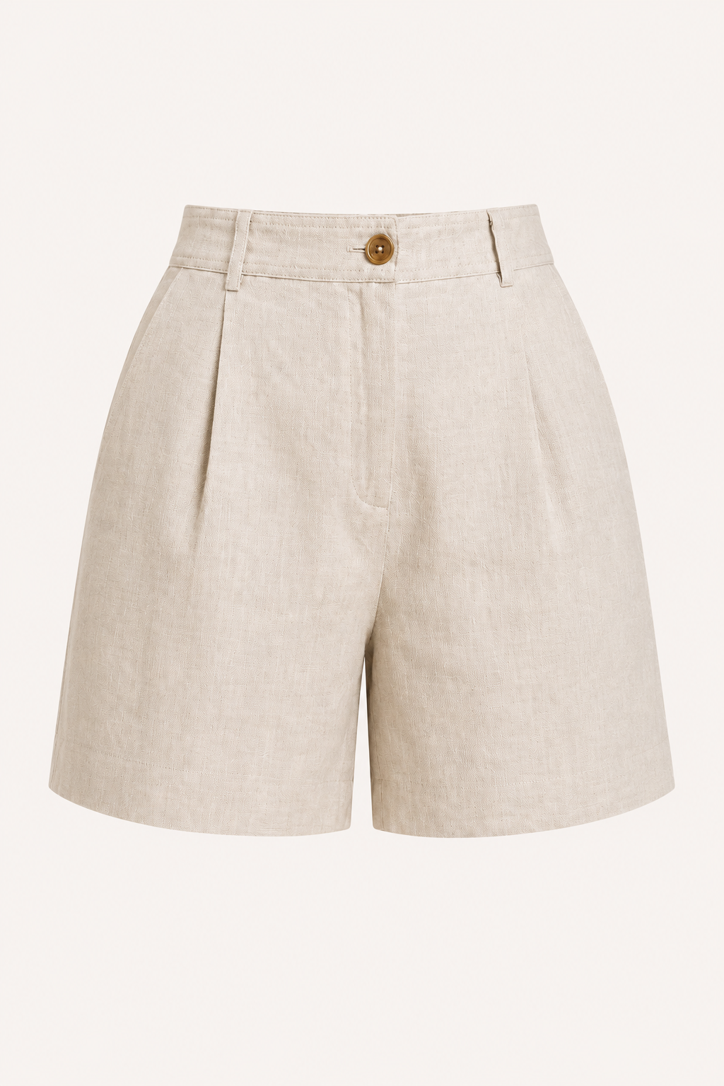 Pantaloni corti plissettati con vita alta
