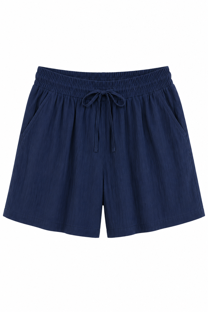 Pantaloni corti larghi con coulisse in vita