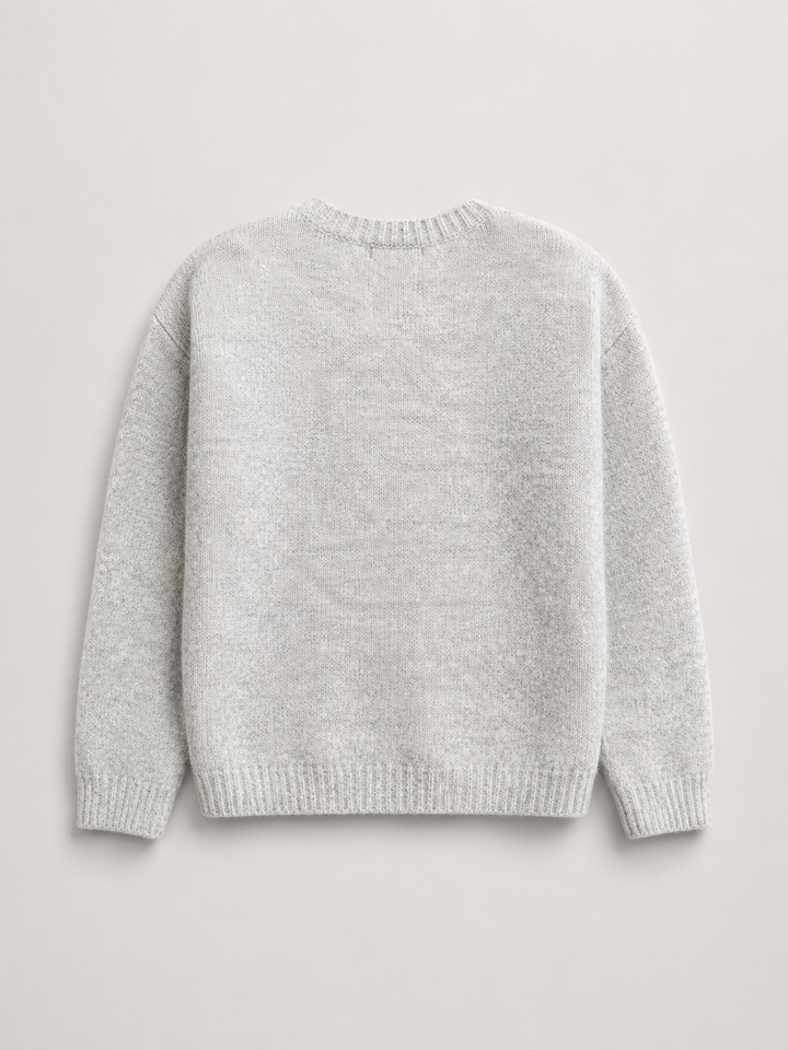 Cardigan lavorato a maglia con scollatura rotonda e bottoni davanti