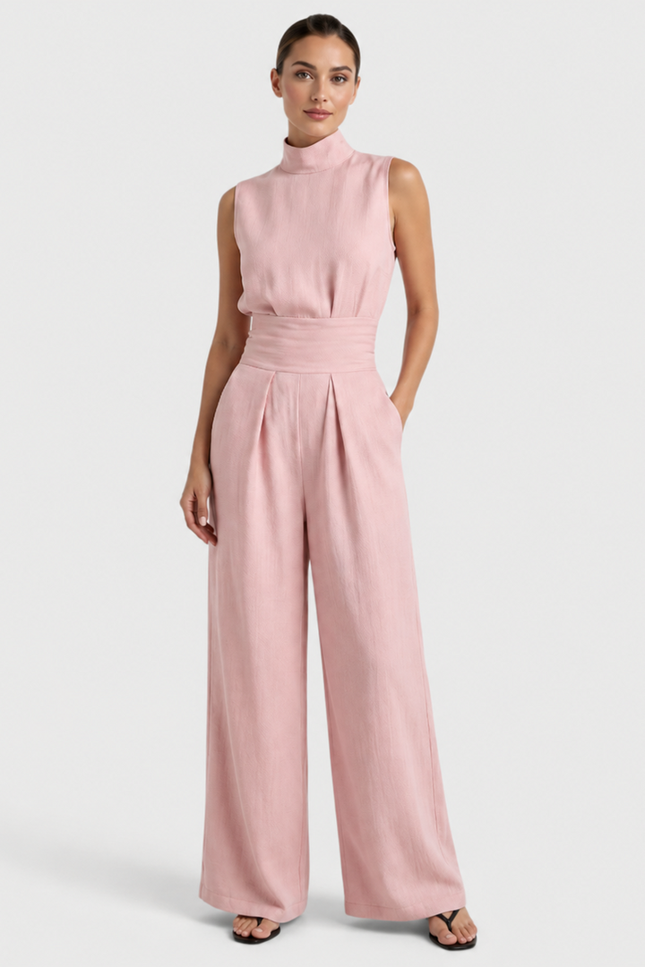 Ľuba | Completo casual con top senza maniche e pantaloni larghi