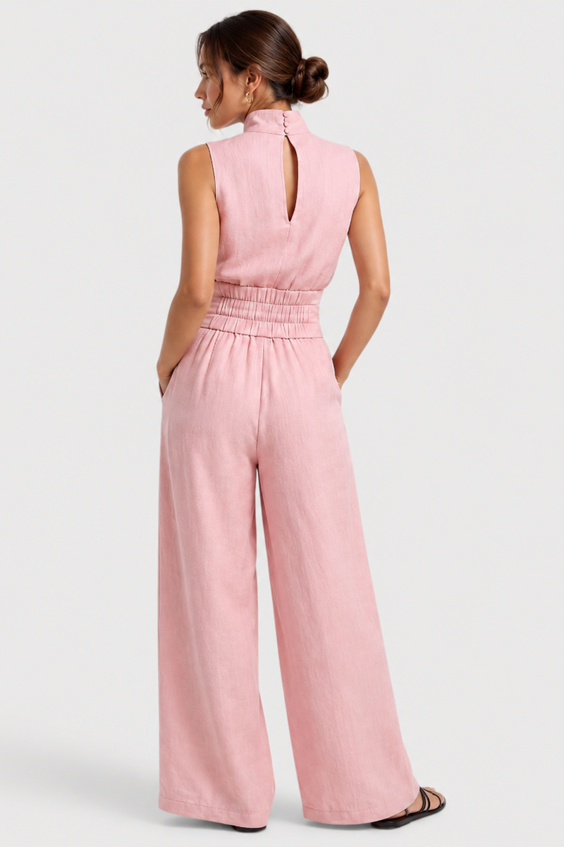 Ľuba | Completo casual con top senza maniche e pantaloni larghi