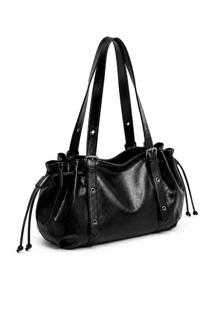 Borsa nera Elara con chiusura laterale