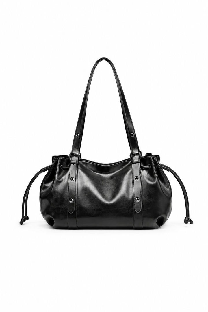Borsa nera Elara con chiusura laterale