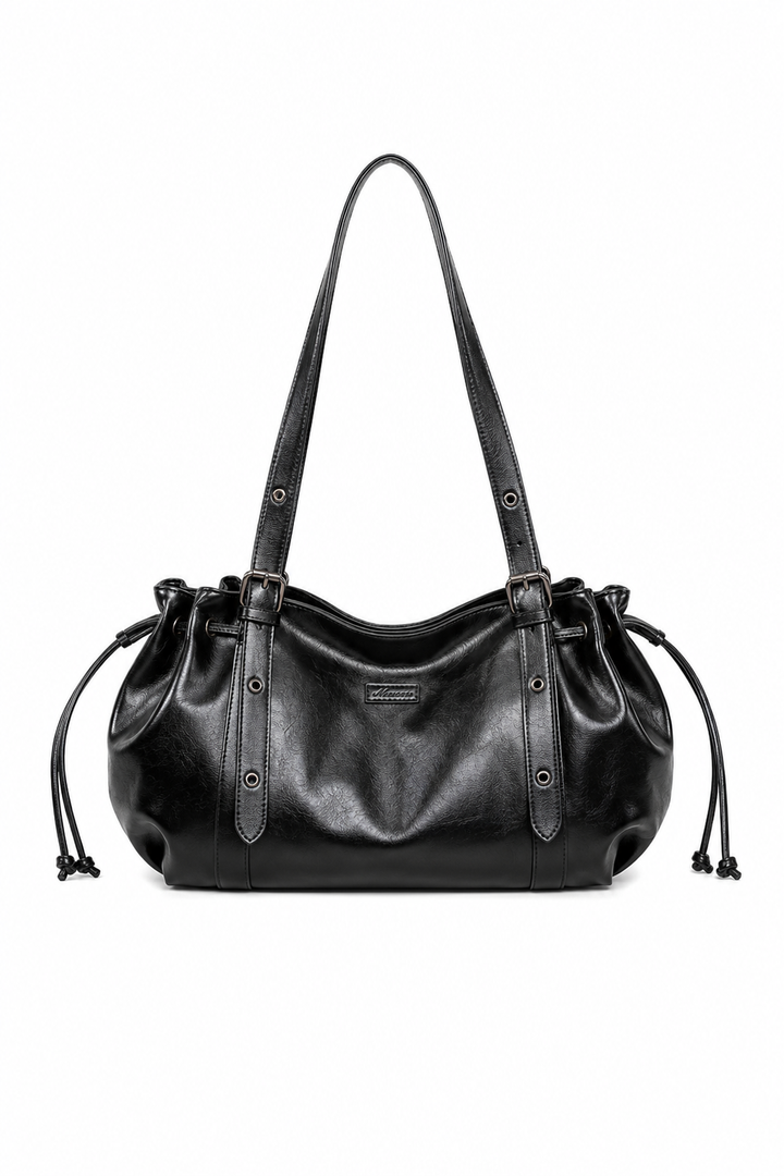 Borsa nera Elara con chiusura laterale