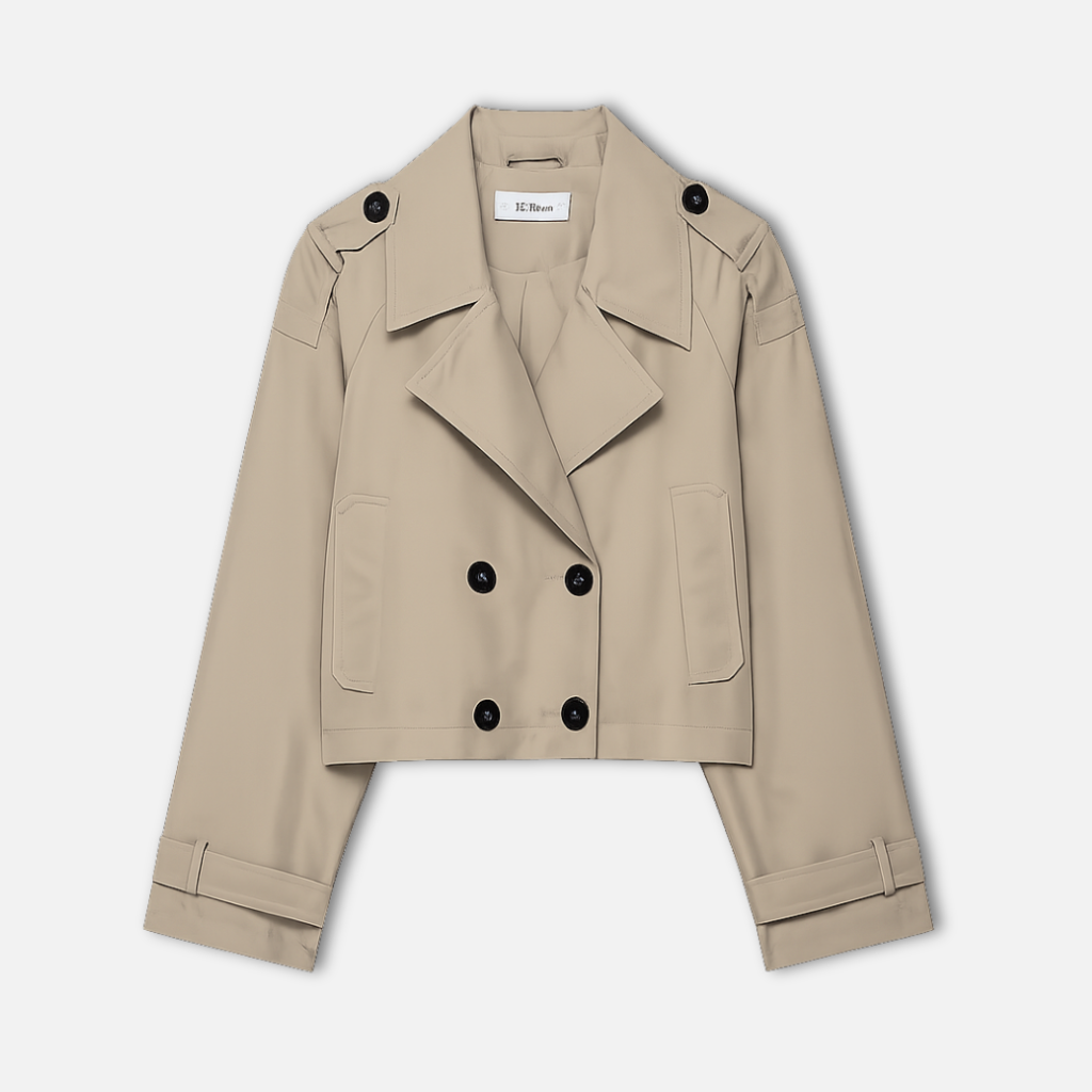 Trench corto con colletto classico