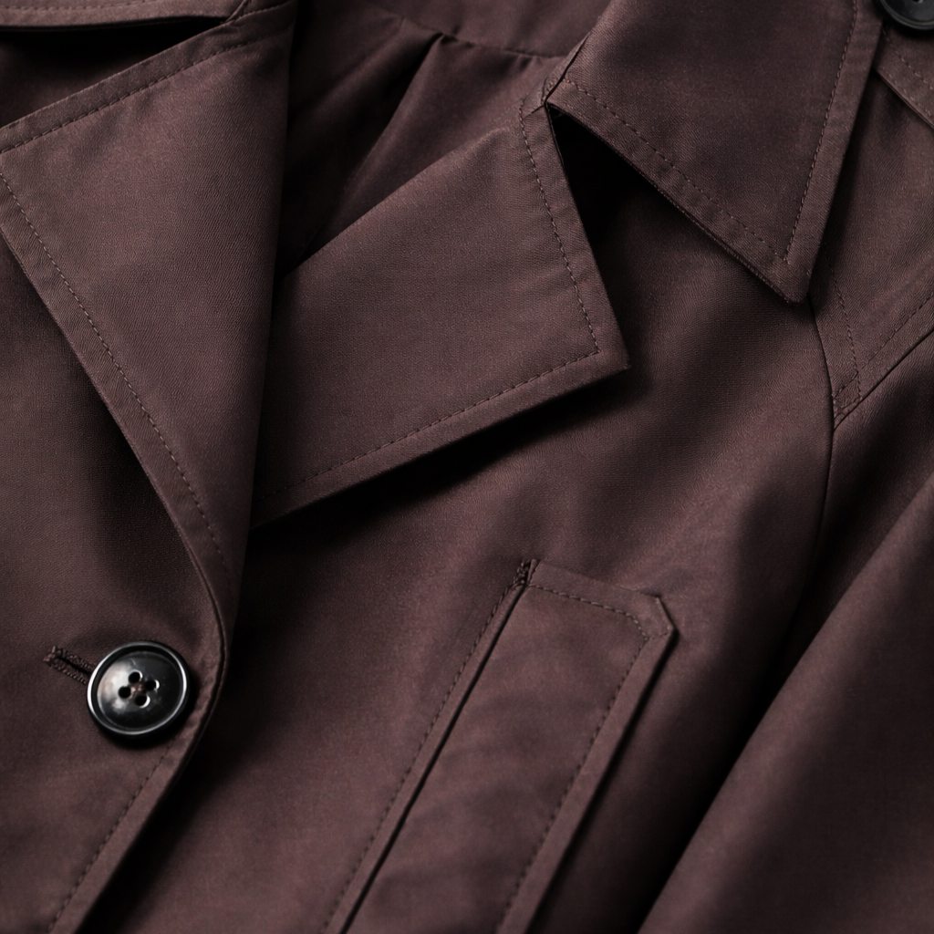 Trench corto con colletto classico