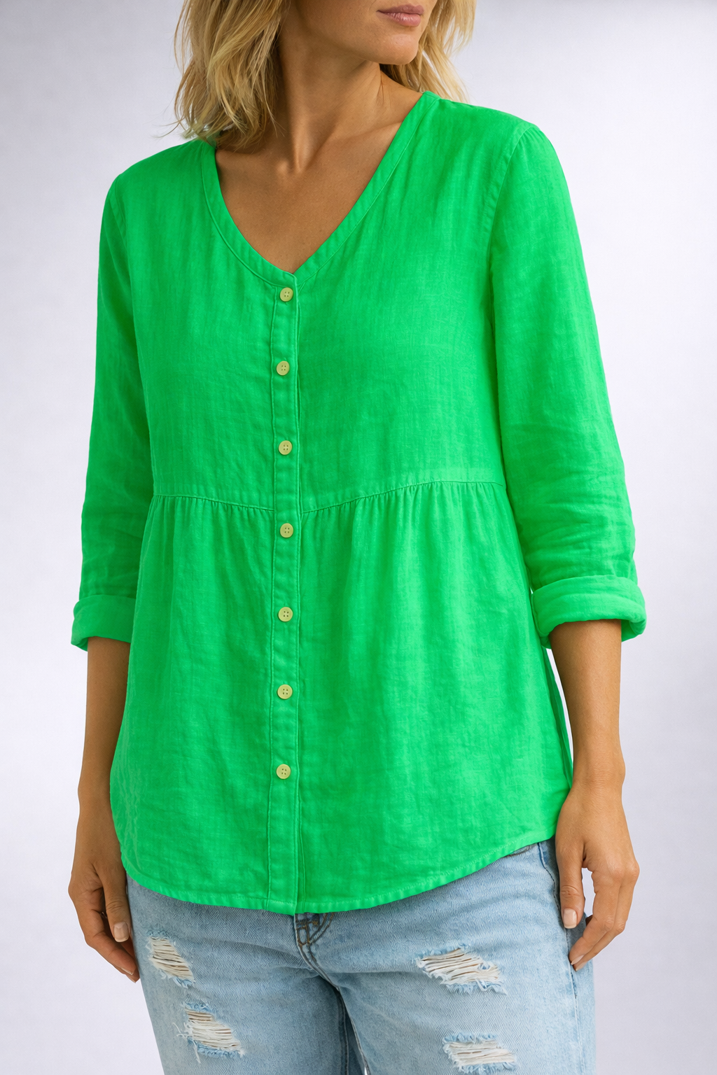 Diana | Camicia con aspetto di lino