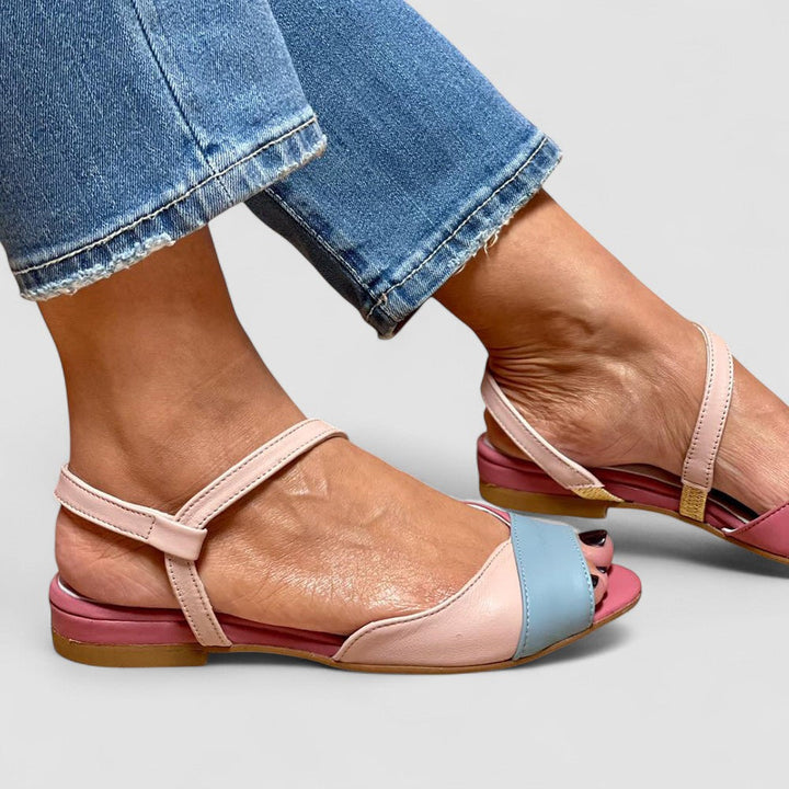 Roselina | Sandali rosa asimmetrici