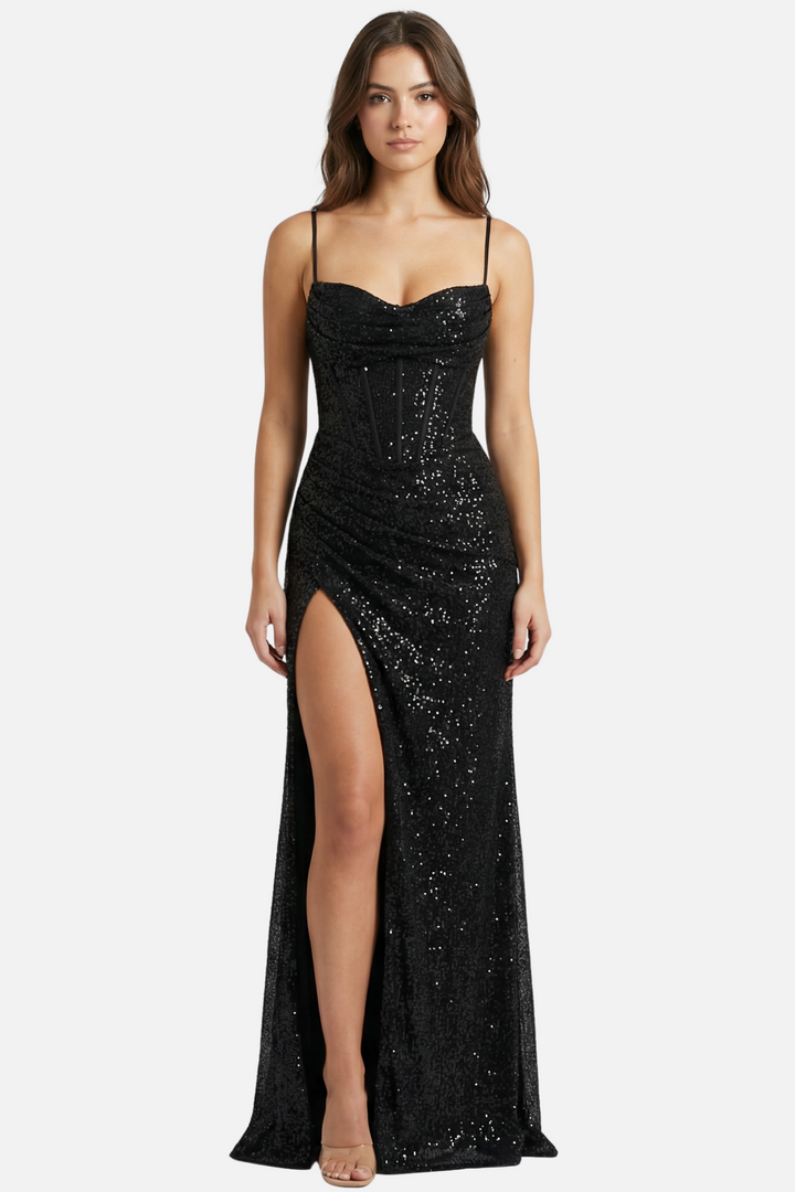 Lívia | Maxidress con corsetto e spalline sottili