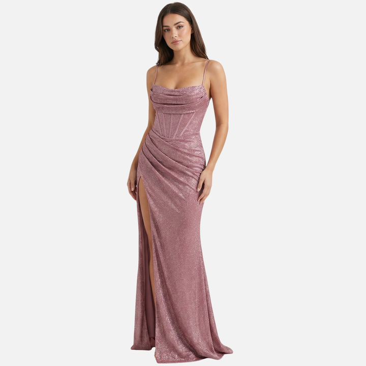 Lívia | Maxidress con corsetto e spalline sottili