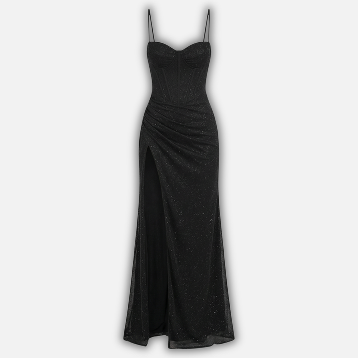 Lívia | Abito maxi con corsetto e spalline sottili