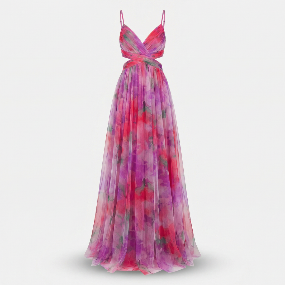 Edita | Abito maxi leggero con ritagli in vita