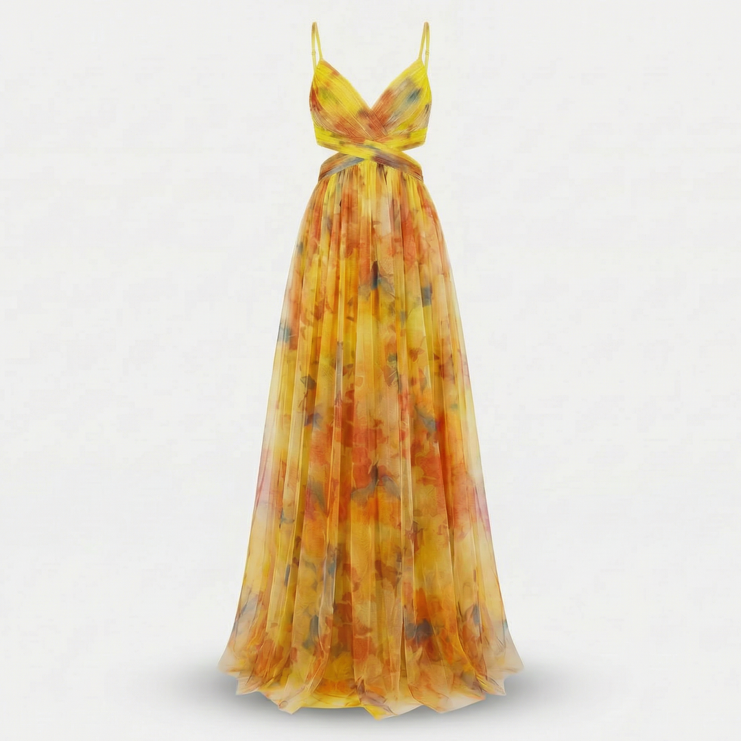Edita | Abito maxi leggero con ritagli in vita
