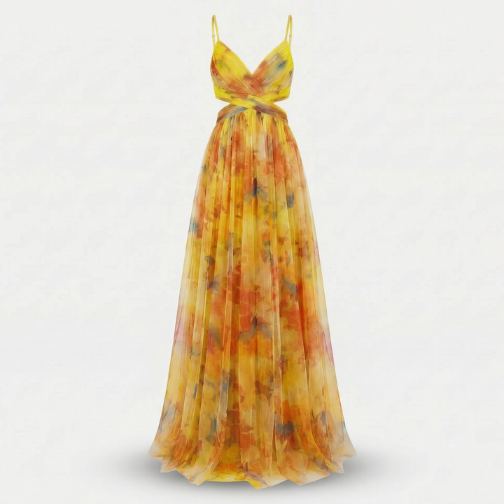 Edita | Abito maxi leggero con ritagli in vita