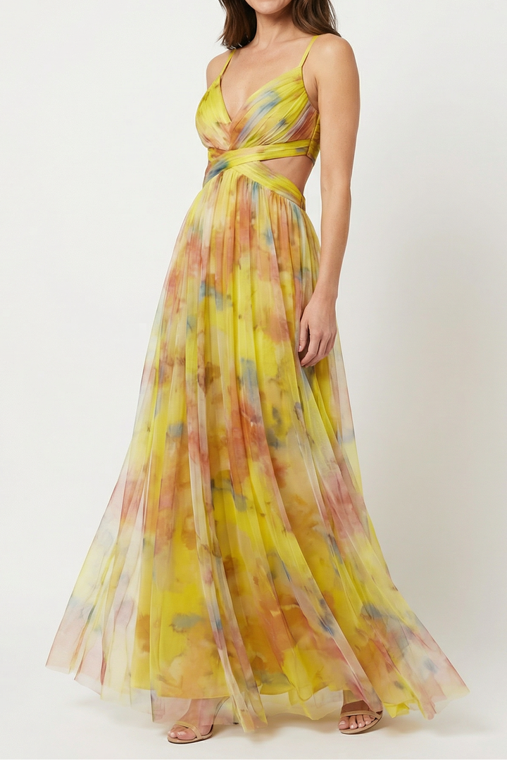Edita | Abito maxi leggero con ritagli in vita