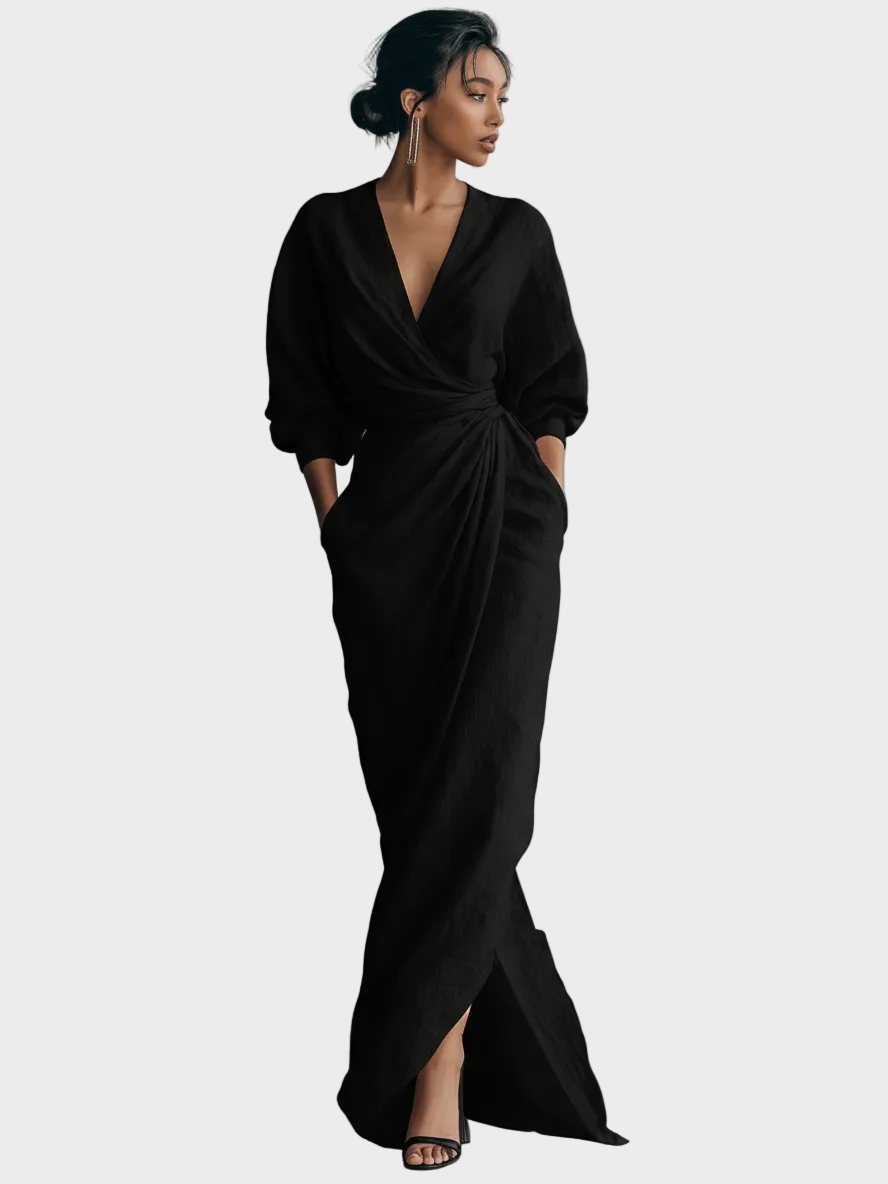 Alessia | Abito maxi in lino