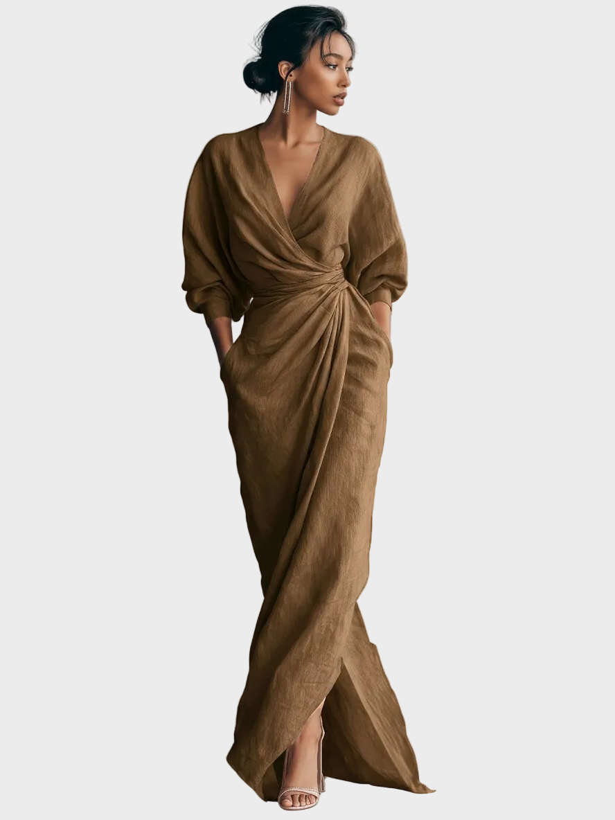 Alessia | Abito maxi in lino