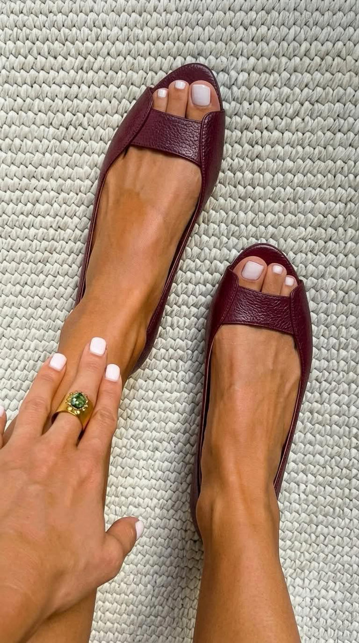 Ballerine con un aspetto metallico strutturato