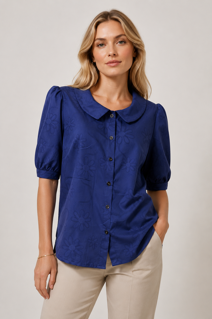 Blusa floreale con maniche 3/4