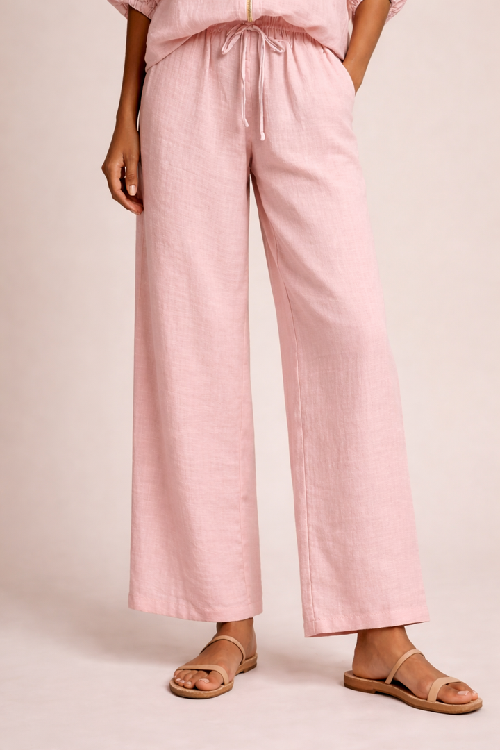 Nina | Completo a due pezzi con pantaloni larghi e un aspetto leggero