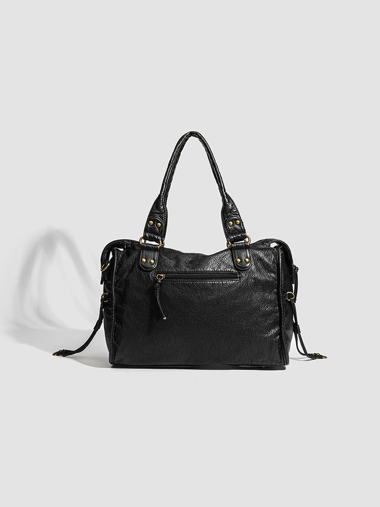 Borsa a tracolla rigida e liscia