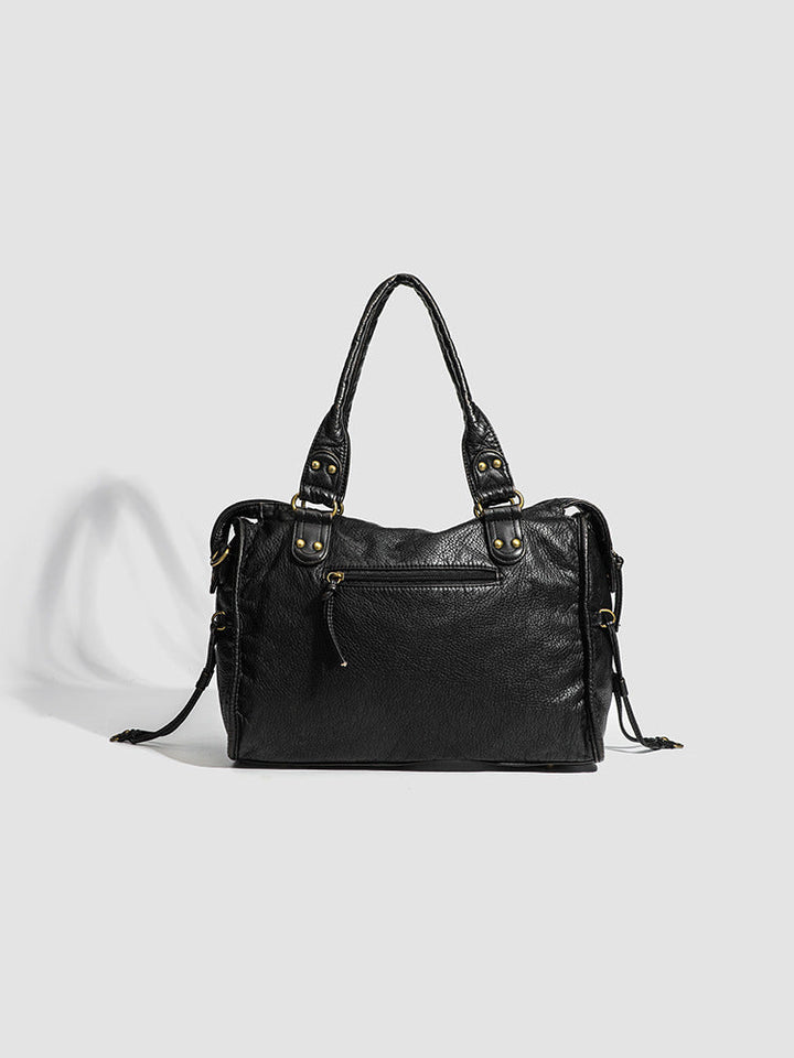 Borsa a tracolla rigida e liscia