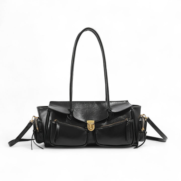 Borsa retro con aspetto liscio