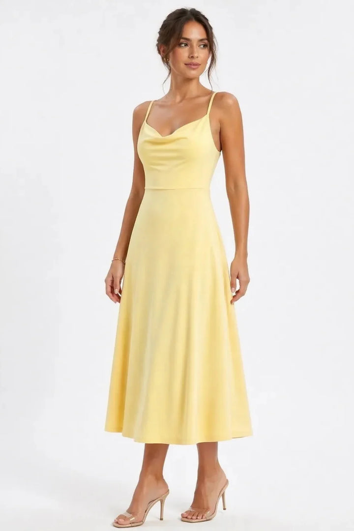 Iva | Abito midi con spalline sottili