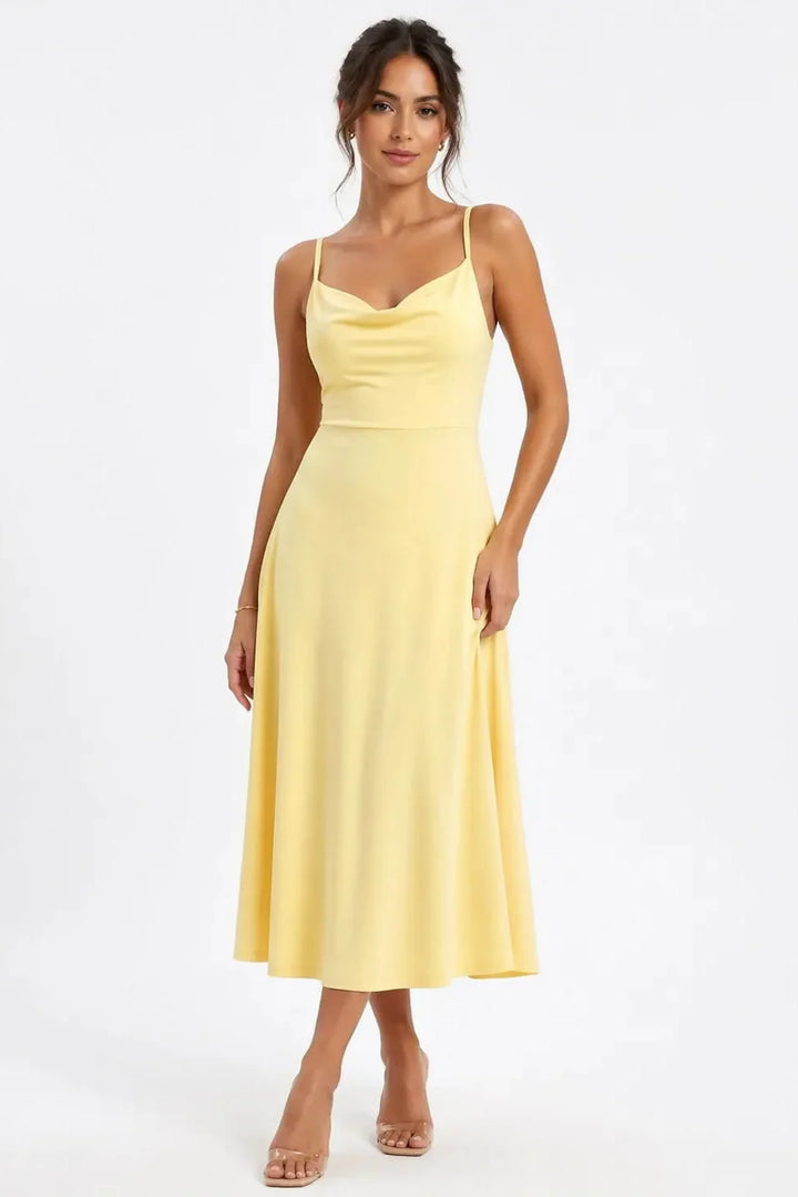 Iva | Abito midi con spalline sottili
