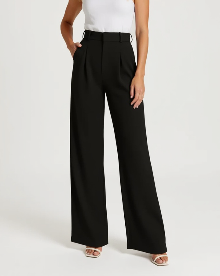 Pantaloni larghi con vita alta