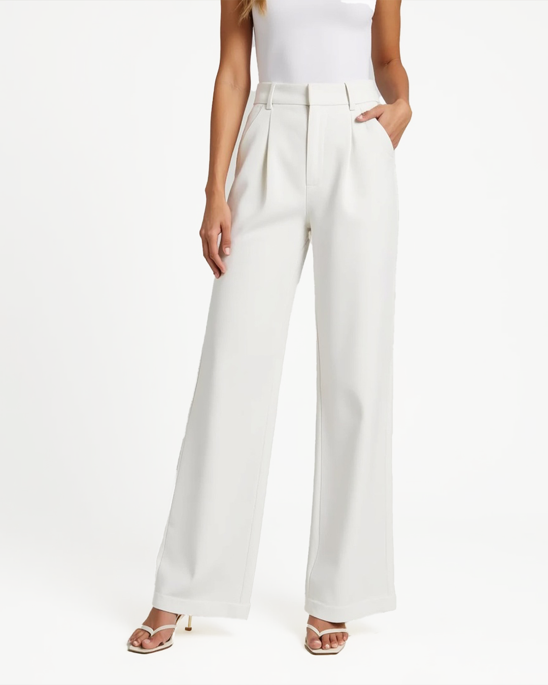 Pantaloni larghi con vita alta