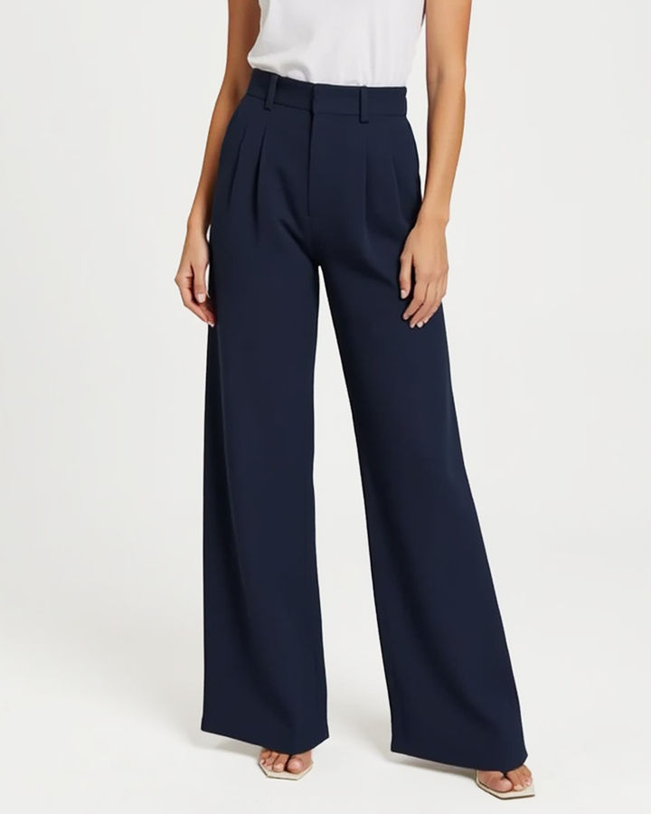 Pantaloni larghi con vita alta