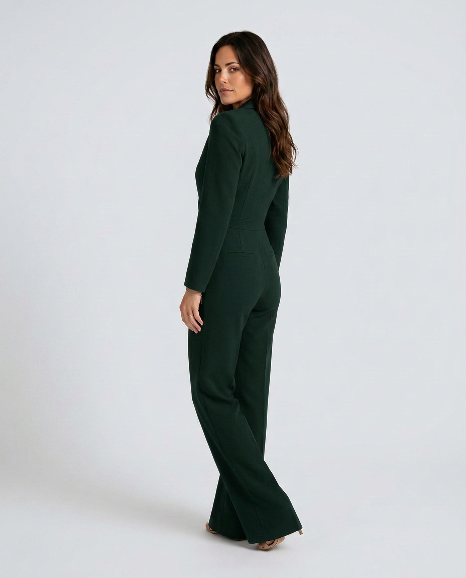 Antónia | Tuta elegante con pantaloni larghi e colletto