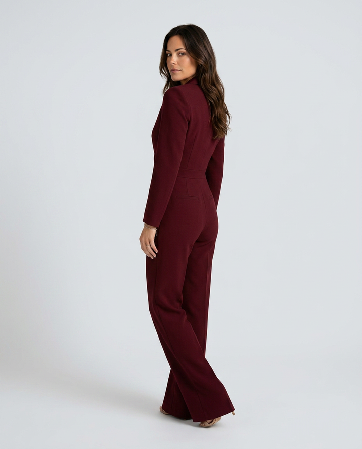 Antónia | Tuta elegante con pantaloni larghi e colletto