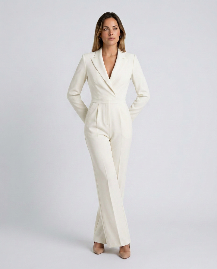 Antónia | Tuta elegante con pantaloni larghi e colletto