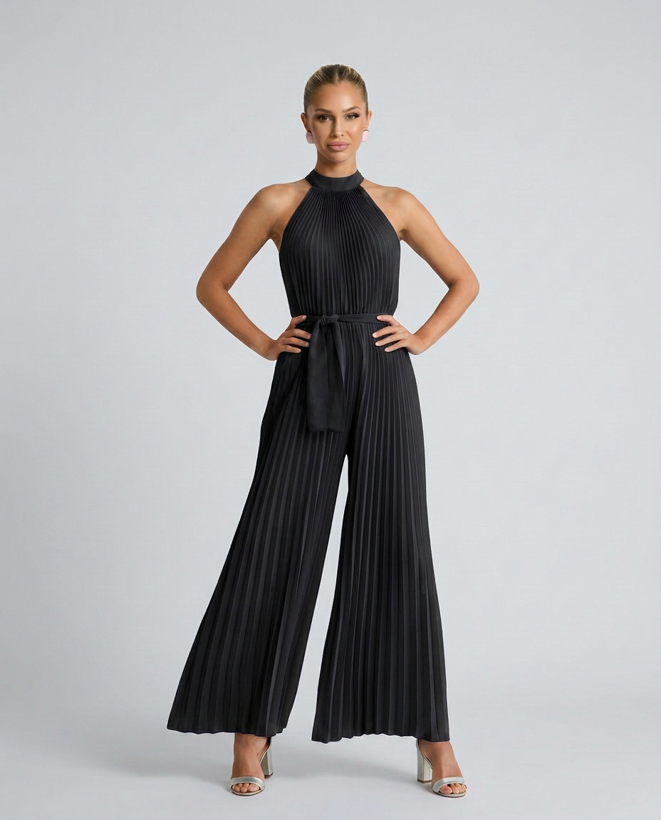 Sidónia | Tuta plissettata con pantaloni larghi