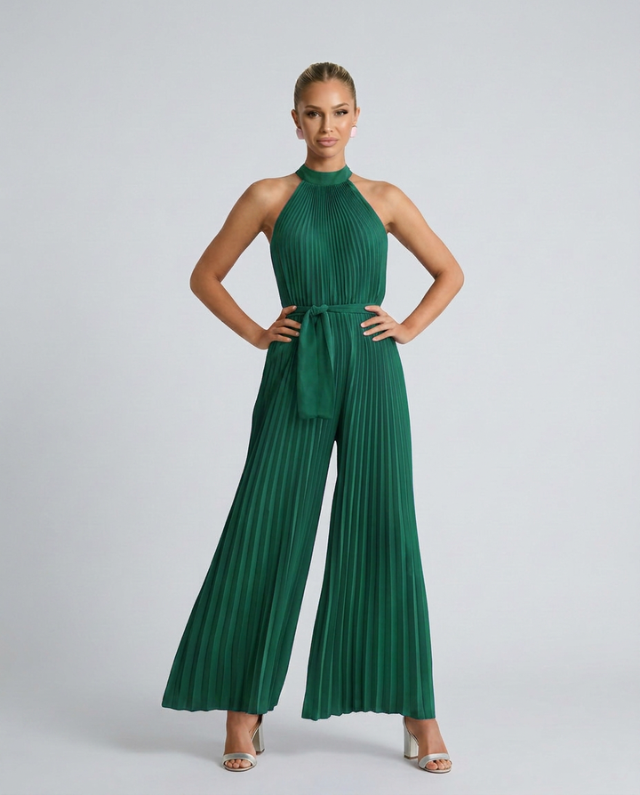 Sidónia | Tuta plissettata con pantaloni larghi