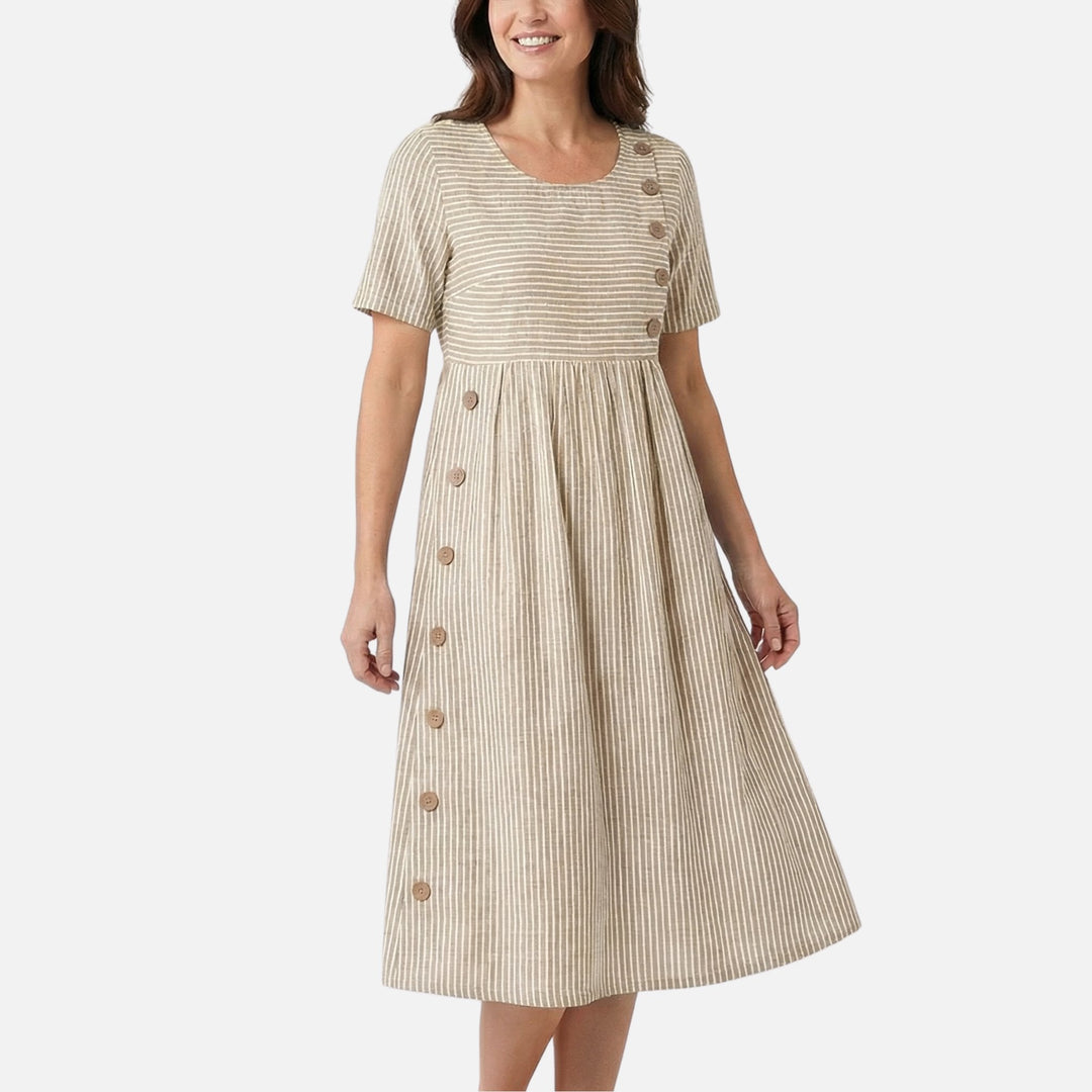 Carmen | Abito midi leggero con bottoni