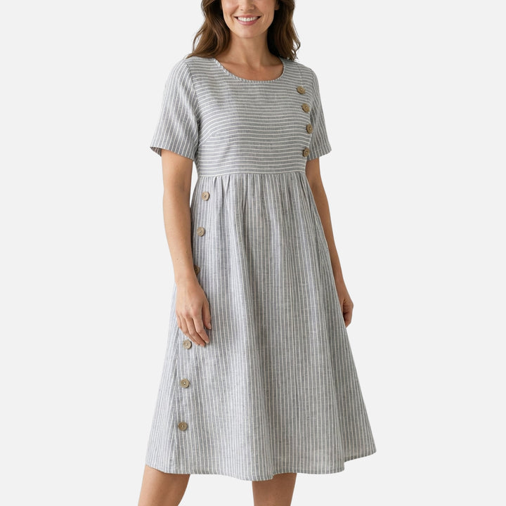 Carmen | Abito midi leggero con bottoni