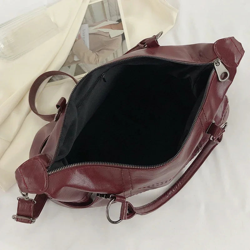 Borsa tote vintage liscia