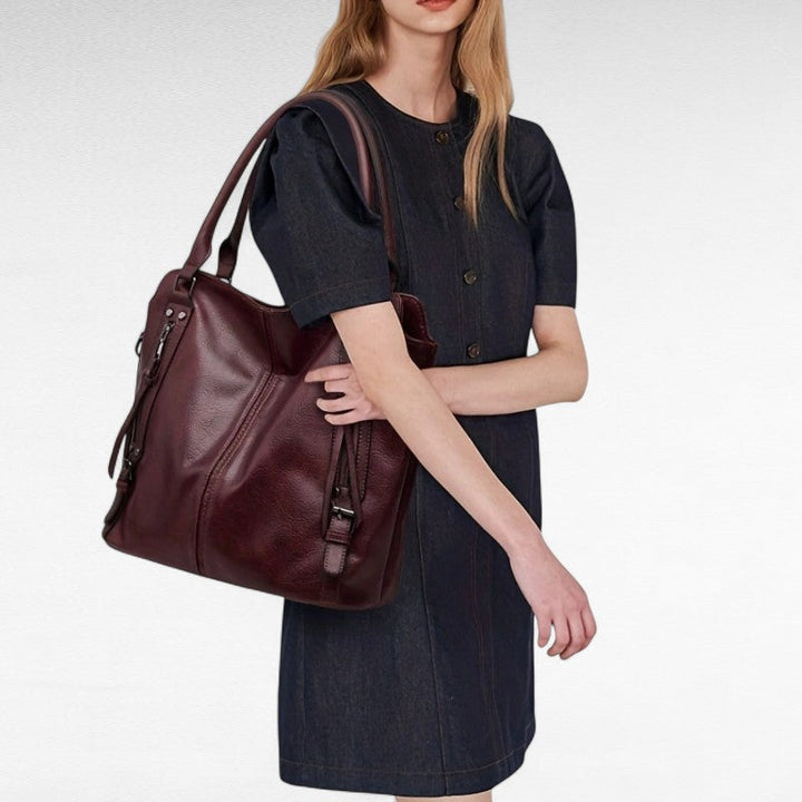 Grande borsa tote con più tasche