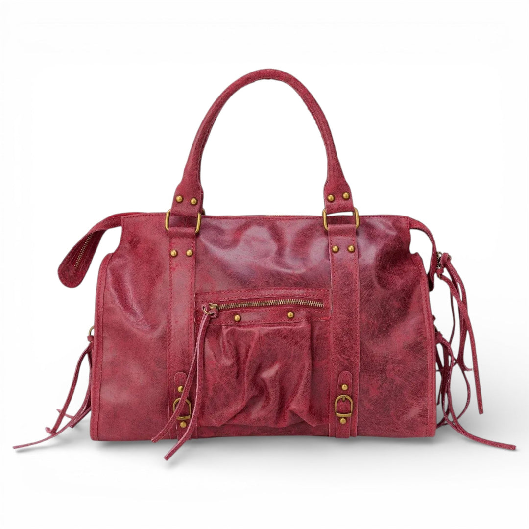 Grande borsa tote vintage liscia
