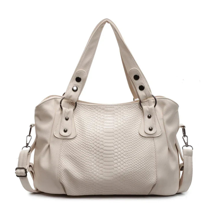 Borsa tote liscia con texture