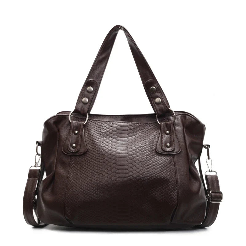 Borsa tote liscia con texture