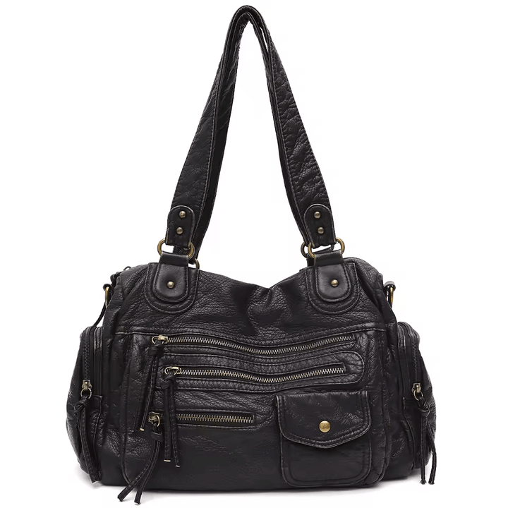 Borsa vintage con più tasche e aspetto elegante