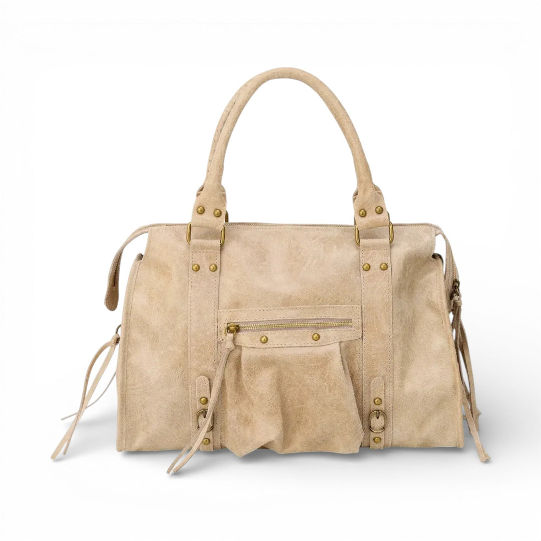 Grande borsa tote vintage liscia