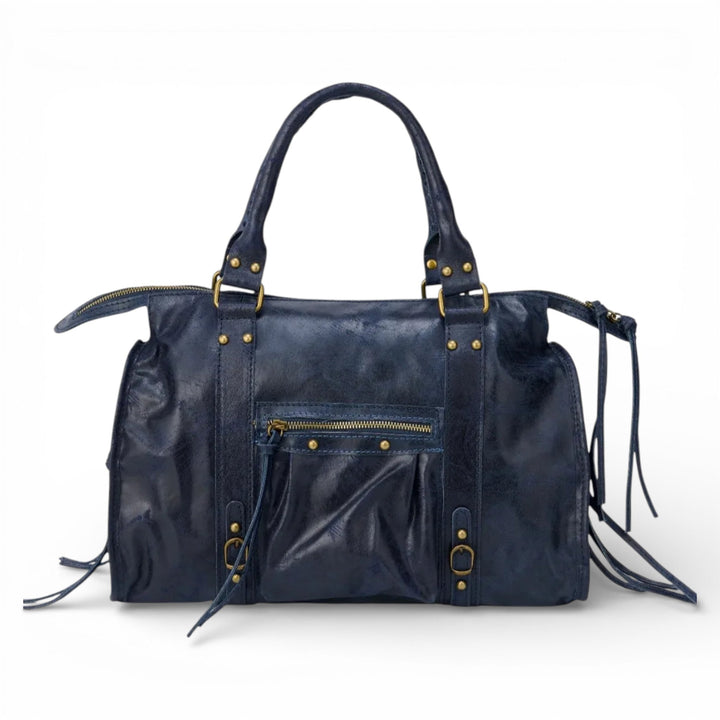 Grande borsa tote vintage liscia