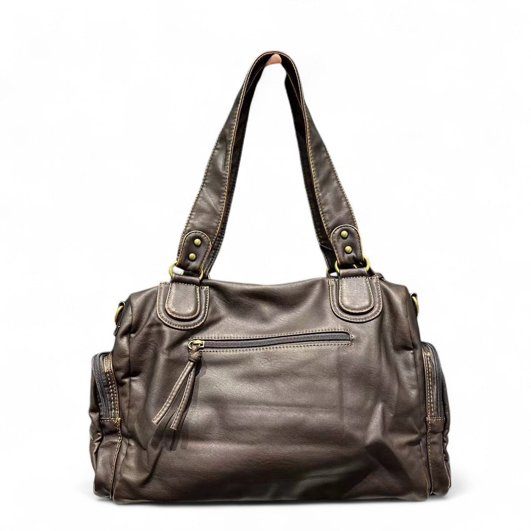 Borsa vintage con più tasche e aspetto elegante