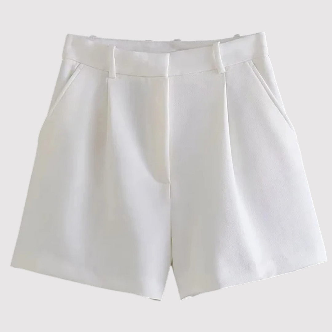 Pantaloni corti eleganti da donna con vita alta